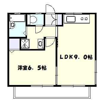 コスモスハイツ 201号室 間取り