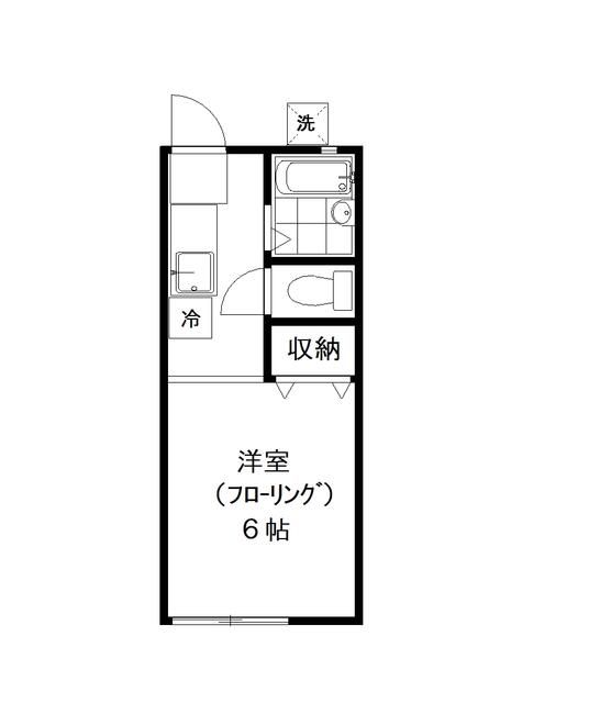 ハイツエスポアールⅠ 203号室 間取り