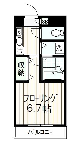 西河マンション 203号室 間取り