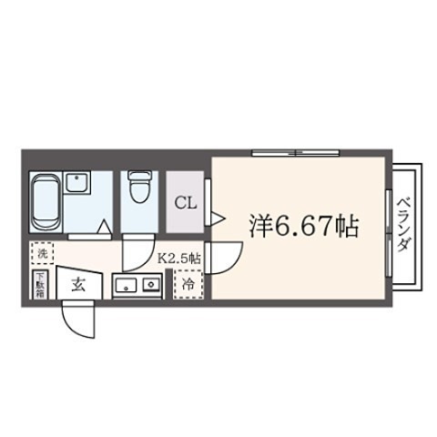 ディアスYUMA 105号室 間取り