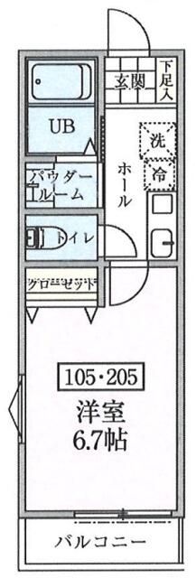 Ｅｓｔａ大塚 105号室 間取り