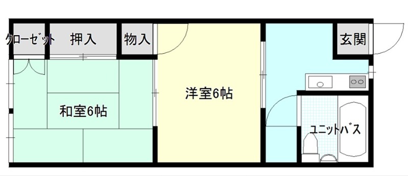 フラワーハイツ  102号室 間取り