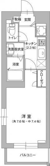 リルゥ 304号室 間取り