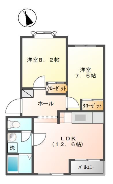 エスポラード 201号室 間取り