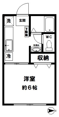 ハイツエスポアールⅡ 102号室 間取り