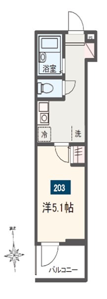 MELDIA清新4丁目 203号室 間取り