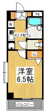 シャルムルミエール 409号室 間取り