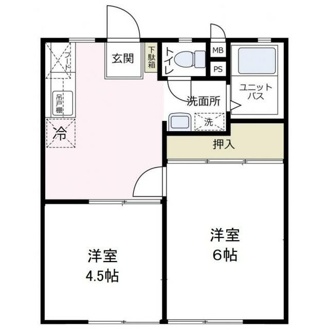 リバーサイド清水 101号室 間取り