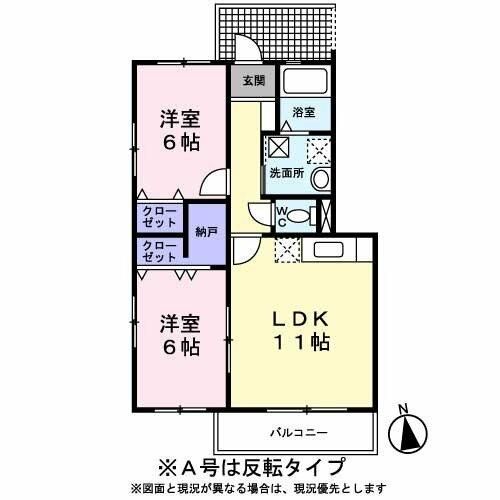 ミモザ 3B号室 間取り