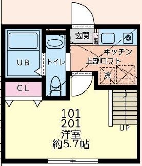 MKY淵野辺 201号室 間取り