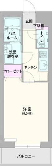 アロッジオ淵野辺Ⅱ 102号室 間取り