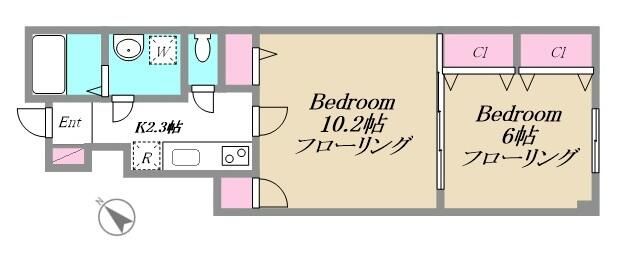 ミルクリーク古淵 1号室 間取り