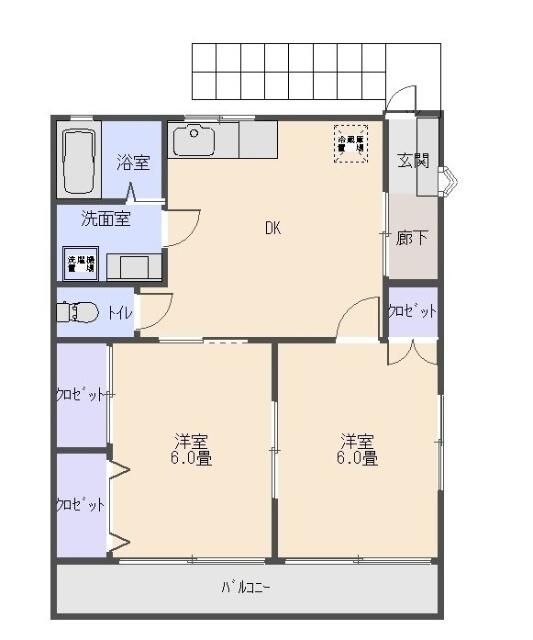 チェリーハイツ上矢部 ２階部分号室 間取り