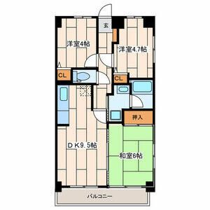 グランドール井上 308号室 間取り
