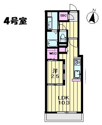 Ｄｒｏｏｍ南大沢 104号室 間取り