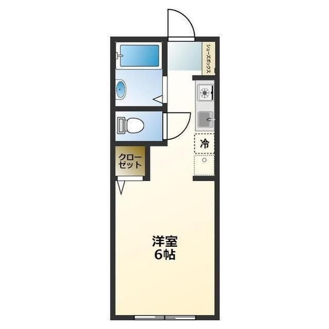 ベルグラン綱木　Ａ棟 103号室 間取り