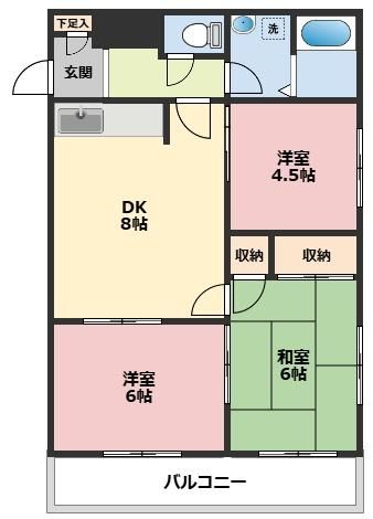 ヴィラ上溝南 301号室 間取り