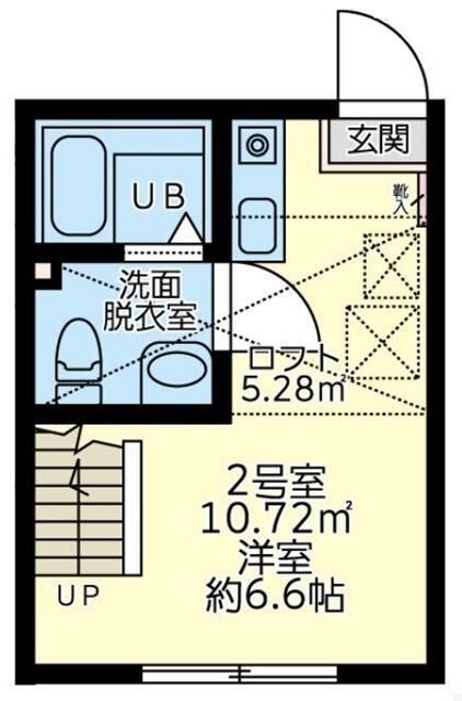 オムニア北里 102号室 間取り