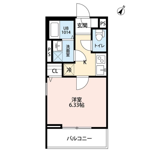 （仮称）古淵アパート計画B棟 306号室 間取り