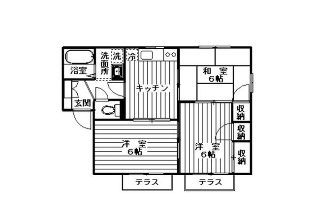 コーポラス東 102号室 間取り