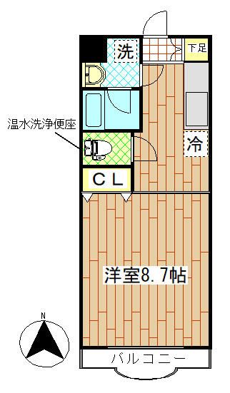 オリーブ 102号室 間取り