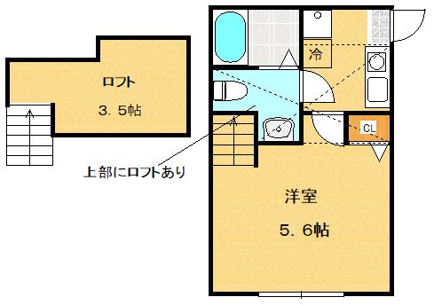 アイランドフラット 105号室 間取り