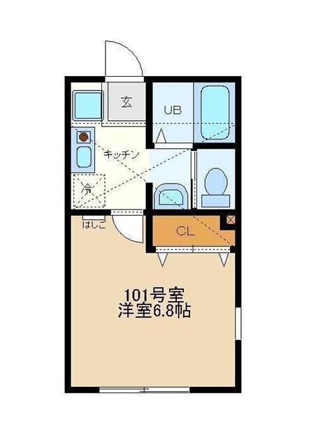 リヴェール 101号室 間取り