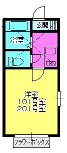 プラウド 101号室 間取り