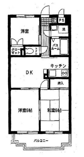 リバティハイツ南橋本 503号室 間取り