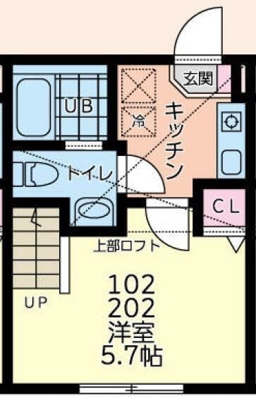 グリーンベル 202号室 間取り