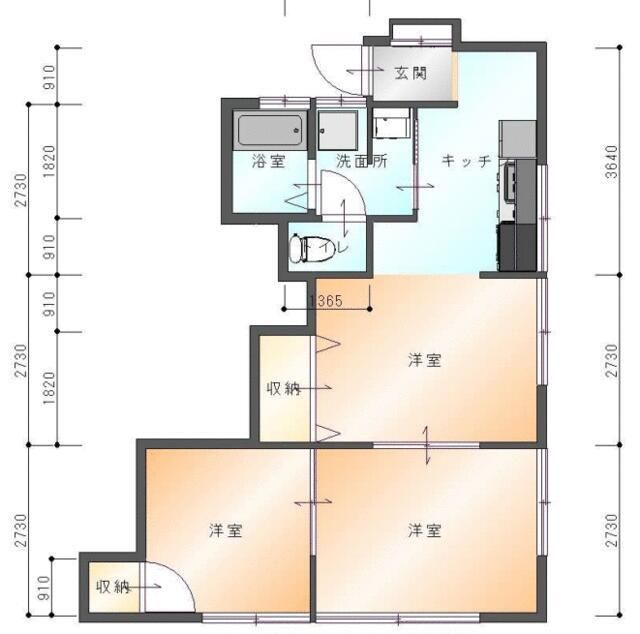 コーポパーミル 201号室 間取り