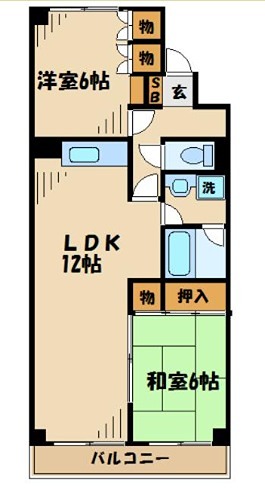 フレンズさがみはら 701号室 間取り