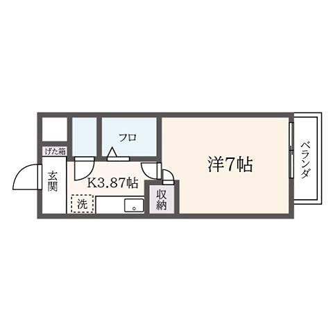 クオーレ橋本 202号室 間取り