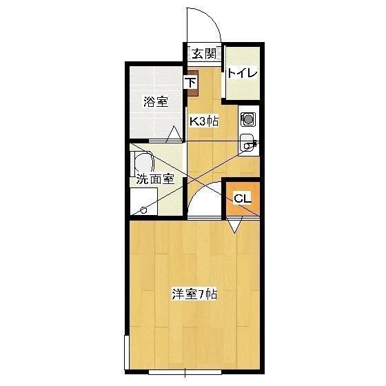 アペックス北里 202号室 間取り