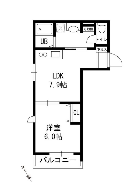 フルセイル矢部 204号室 間取り
