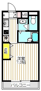 ボヌール南大沢 107号室 間取り
