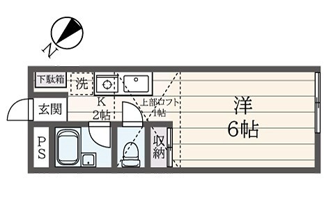 ツインパレスA  201号室 間取り