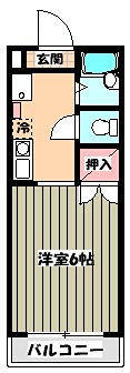 ワンカイヨマンション  204号室 間取り