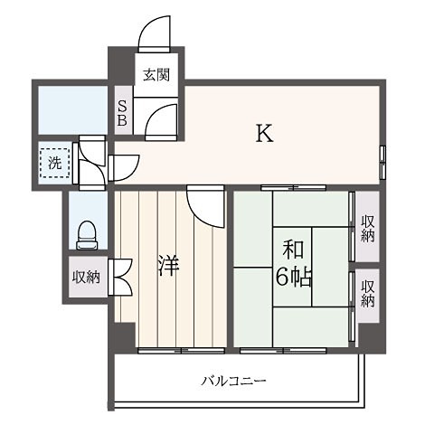 ビューラー堀之内 303号室 間取り