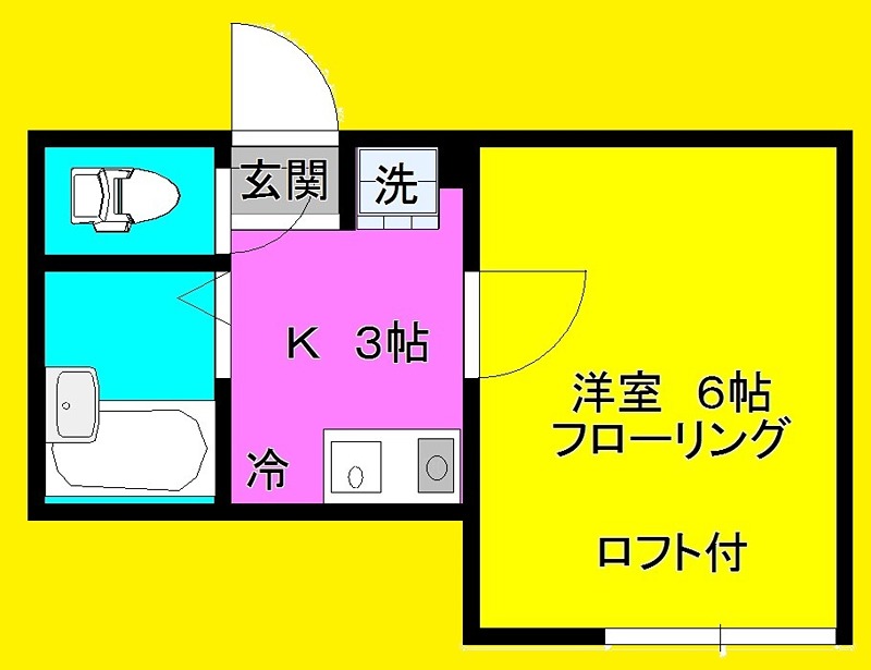 ロフト橋本  102号室 間取り