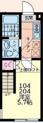 コートレジデンス橋本 104号室 間取り