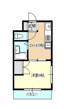 長谷川マンション 201号室 間取り
