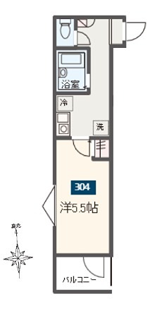 MELDIA清新4丁目 304号室 間取り