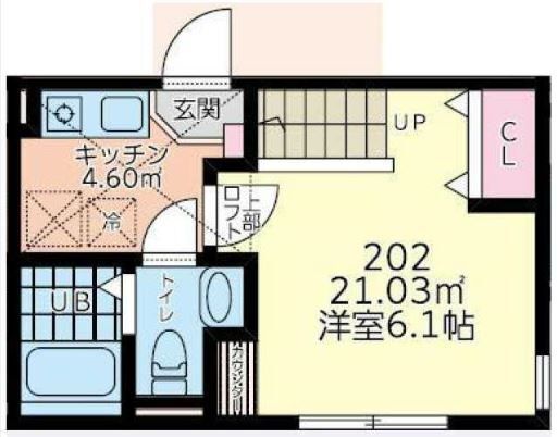 スペーシア相模原 202号室 間取り