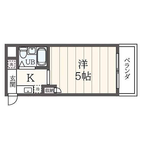 グリーンキューブビル 203号室 間取り