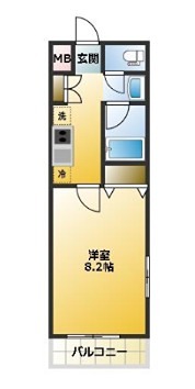 C's 32 MINEGISHI 110号室 間取り