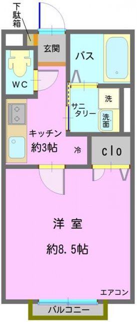 さくら弐番館 101号室 間取り