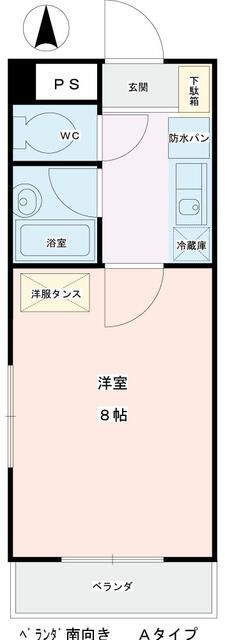 フェンテ多摩 303号室 間取り