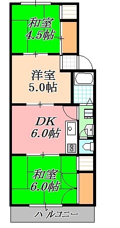 東橋本マンション  109号室 間取り