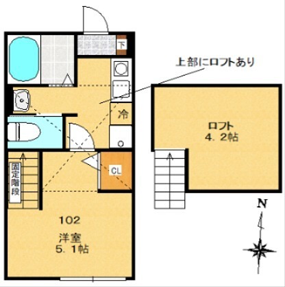 サンマルク大塚 102号室 間取り